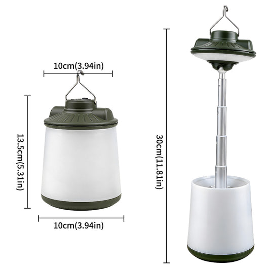 Multifunctional Outdoor Camping Lantern 36 LED RGB 3-in-1 Color Light Telescopic USB C Rechargeable PC Material Camping Light SQ-G26