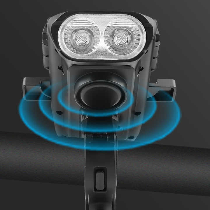 Front Light Mountain Bike Horn Lights One Button Lock Mobile Phone Rack Lighting Cycling Equipment Bicycle Headlight Four In One