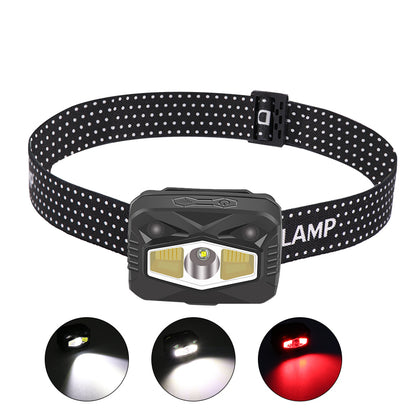 Outdoor Lighting IP44 Waterproof USB Rechargeable 3 Modes Aluminum Alloy LED Head Lamp for Camping Adventure Fishing 617