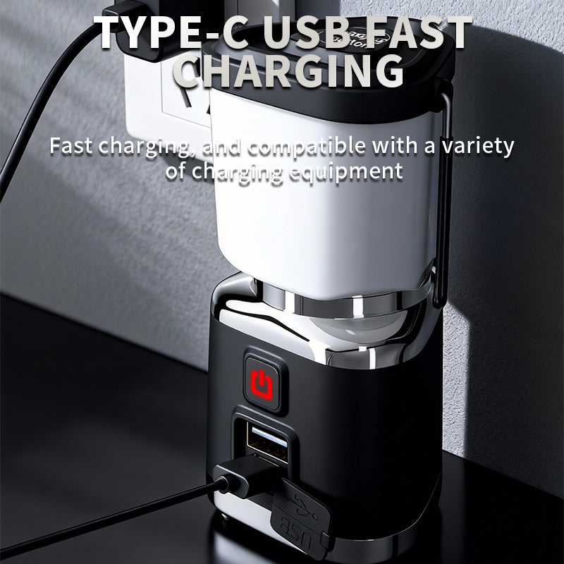 Multifunctional LED Camping Lantern 3-Color Light 3000mAh USB Type C Rechargeable with Power Bank Output L2510