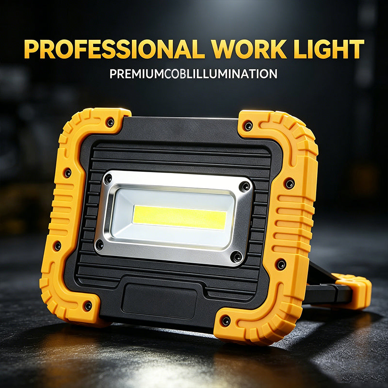 Portable COB Work Led Light 2*1200 Mah 18650 Battery Support Output Rechargeable Work Lampwith Hook Car Repair Emergency GW2002