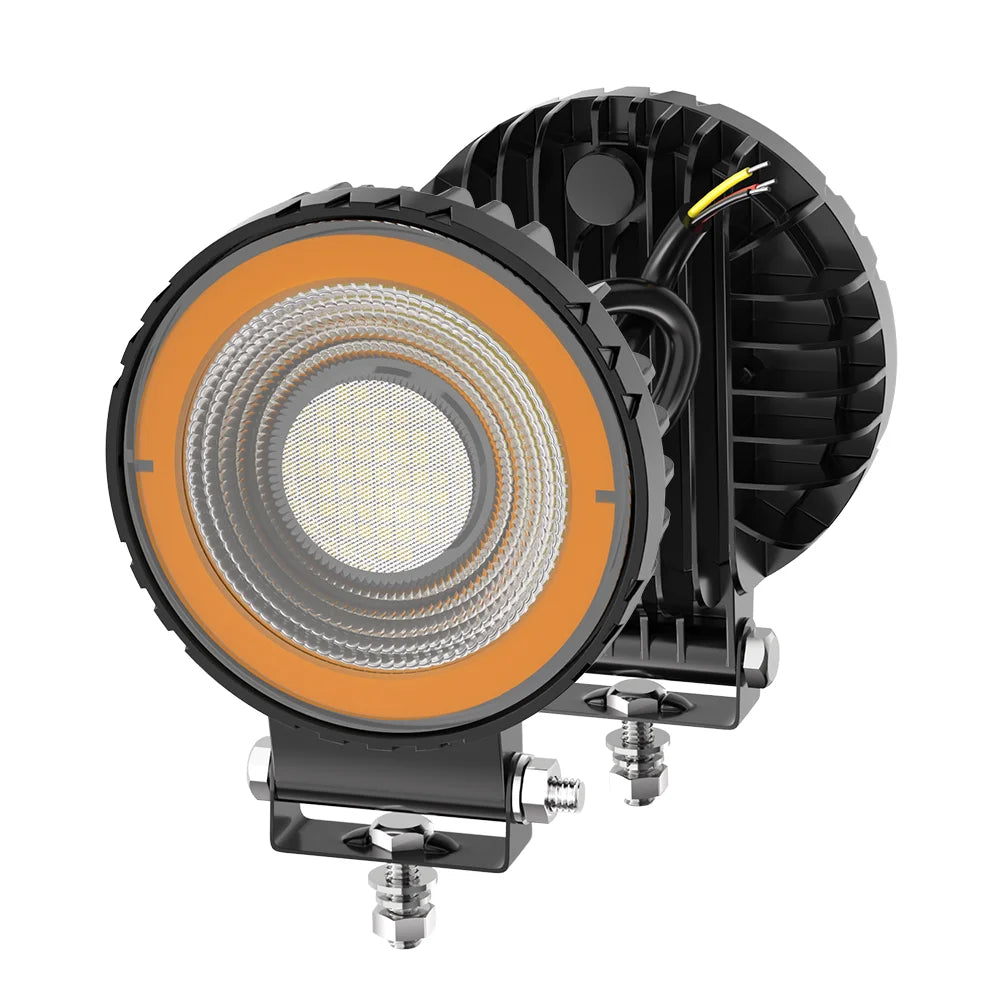 New 4inch Led 4X4 Round Spotlight 96LED DRL for Truck Led Working Lights Black Cover Led Square Headlights