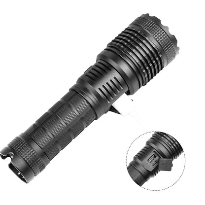 Powerful Flashlight Type-C Rechargeable LED Torch Use 26650 Battery Emergency Supply for Outdoor Camping Night Fishing