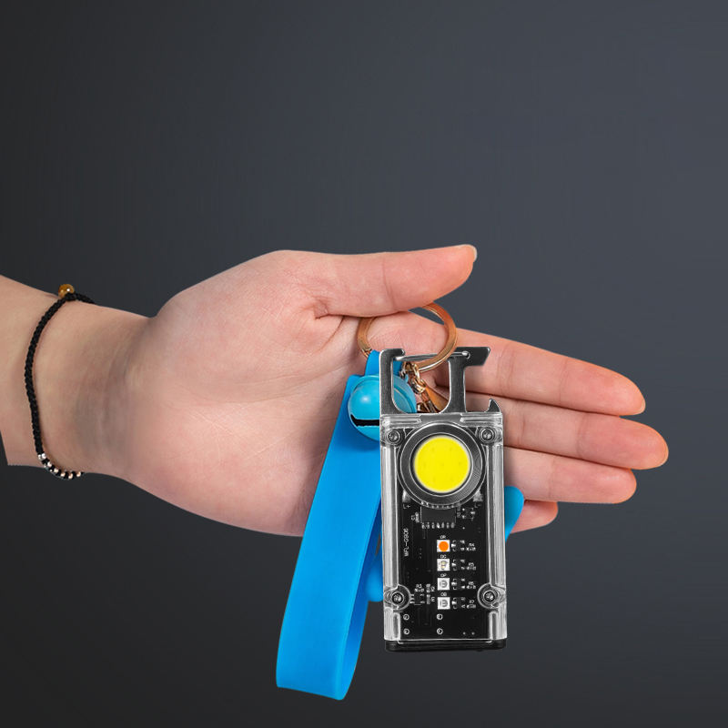 NEW Portable Mini COB Key chain Light ABS+PC IPX4 Recharge Torch Keychain Lamp G906