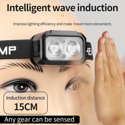 45° Adjustable Lightweight Running Light Led Rechargeable Sensor Headlamp for Outdoors, Camping Headlamp F51