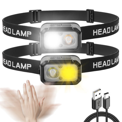 45° Adjustable Lightweight Running Light Led Rechargeable Sensor Headlamp for Outdoors, Camping Headlamp F51