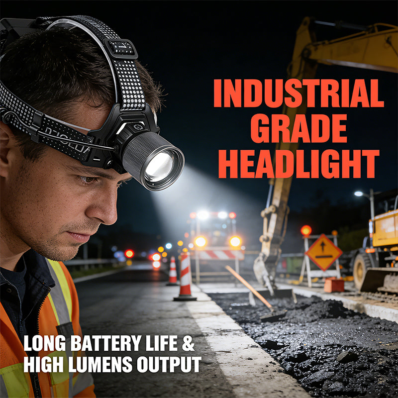 Adjustable Headlamp 90°rotated USB-C Charging High-Power LED 1000m Long-Range Outdoor Rechargeable Led Headlight 8520B