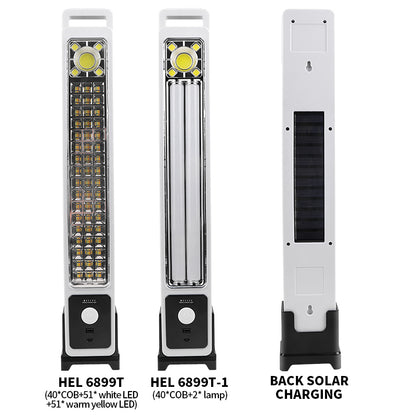 COB LED Solar Charging Work LED Light ABS Portable Repair Hook Work Light Support Output Outdoor Waterproof Light