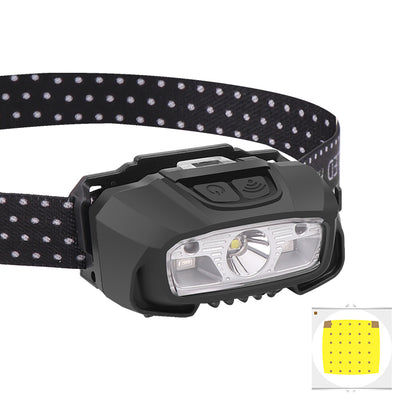 White Red XPG+LED Headlamp Motion Sensor USB Rechargeable Fishing Camping Outdoor Lantern Bicycle Light Headlights 618