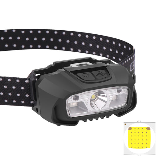 White Red XPG+LED Headlamp Motion Sensor USB Rechargeable Fishing Camping Outdoor Lantern Bicycle Light Headlights 618