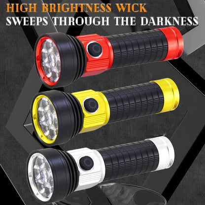 Colorful New Design Multi-Bulb Large Light Cup High Lumen Magnet Torch Portable Waterproof Tactical Flashlight Long Range Flash
