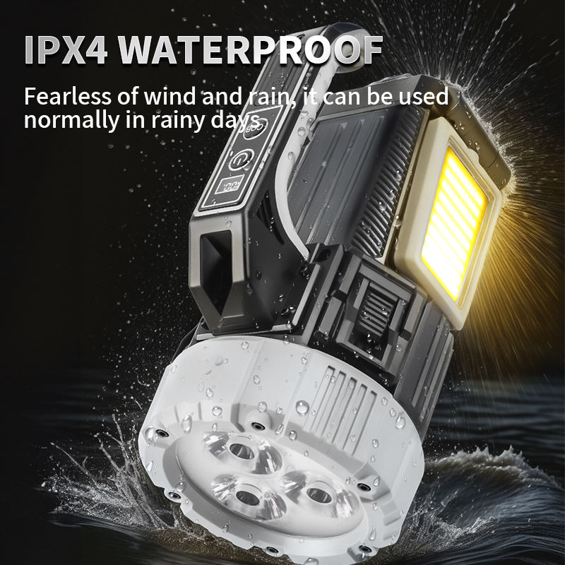 XHP70 LED Work Light Flood Searchlight with Extendable Telescopic Flashlight Retractable Rod Foldable Tripods SQ-18