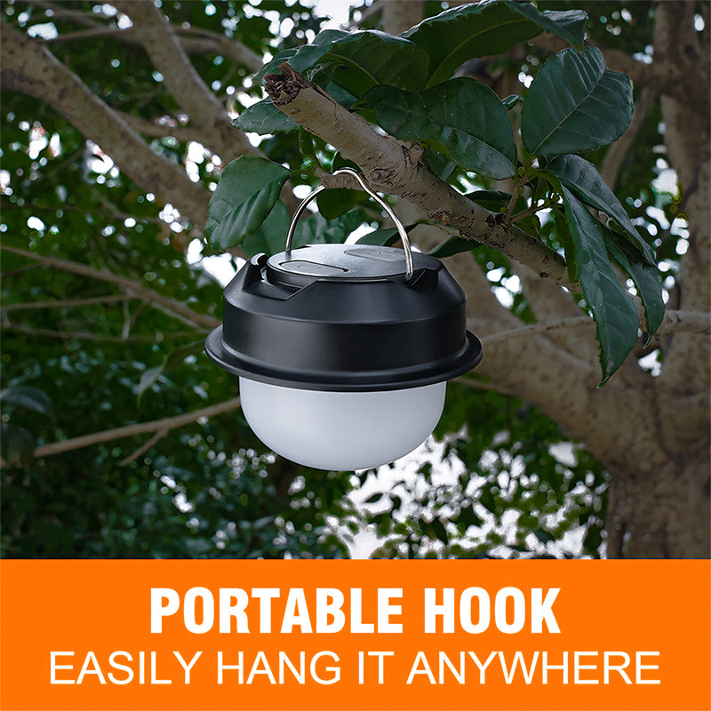Multifunctional Camping Lantern 15 LED 6000K Daylight IP44 Rated USB C Rechargeable Tripod Stand Hanging Dimmable CE Certified DH30