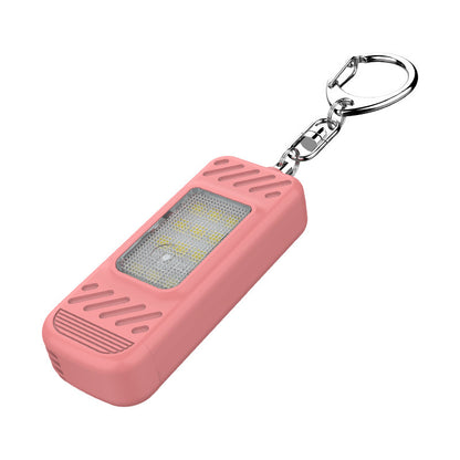 Self-Defense LED Flashlight High Decibel Alarm SOS Positioning Fluorescence Detection Emergency Contact Camping Arc Flashlight HS X116