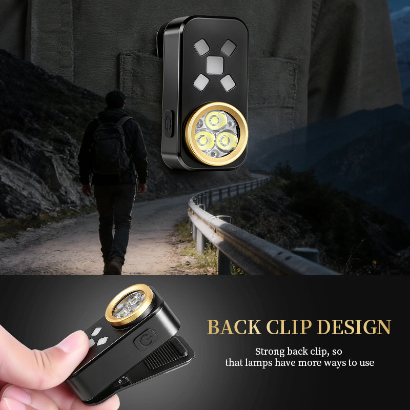 Multiple Adjustment Portable Clip-On Compact Long-Lasting Camping LED Magnet Keychain Flashlight IPX4 Waterproof Adjustable Beam H30
