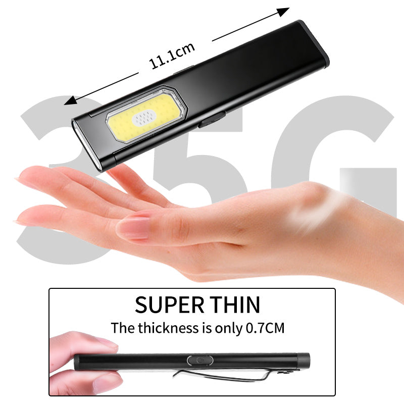 LED Keychain Flashlight USB-C Rechargeable 450Lm Portable Mini Torch Light Pocket Lantern Flood Work Light With Magnet