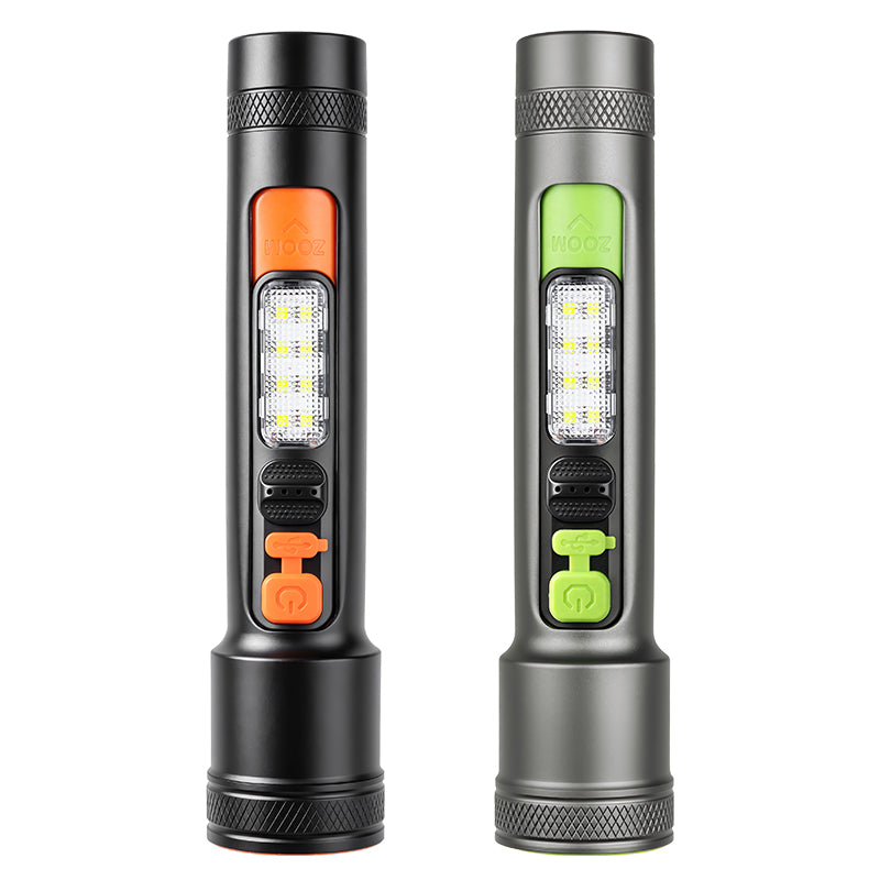 Portable 10W LED 5 Modes Rechargeable Flashlight with Side Lamp Handheld Waterproof Repair Emergency Outdoor X126