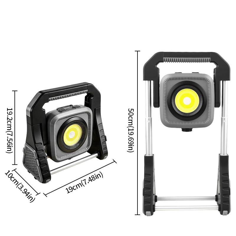 Multifunctional Worklight 360°rotated Rechargeable Work Lamp with Hook Portable COB Flashlight Magnetic Working Light