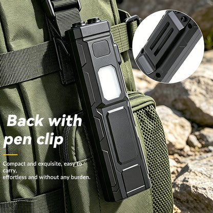 Portable 7modes Multifunctionalt Digital Display Rechargeable 1000mAh Polymer Battery 300 Lumenns Mini Edc Flashlight with Clip 630