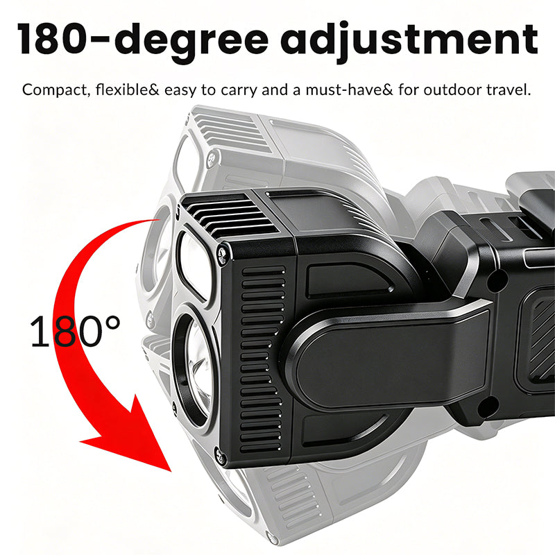 Rechargeable LED Work Light 180° Rotatable Magnetic Work Led Light Red Blue Warning Light Pocket Torch for Auto Repair G908