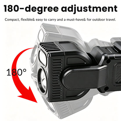 Rechargeable LED Work Light 180° Rotatable Magnetic Work Led Light Red Blue Warning Light Pocket Torch for Auto Repair G908