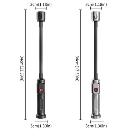 Magnetic LED 360° Rotation Lamp Head Flashlight Aluminum Alloy Rechargeable Work Torch Inspection Outdoor Garage Camping Lights