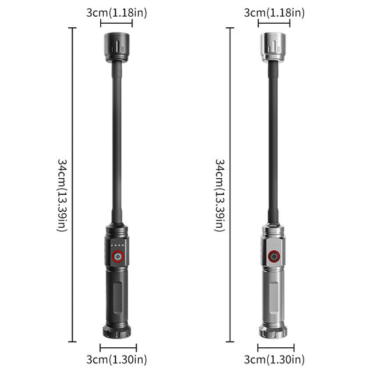 Magnetic LED 360° Rotation Lamp Head Flashlight Aluminum Alloy Rechargeable Work Torch Inspection Outdoor Garage Camping Lights