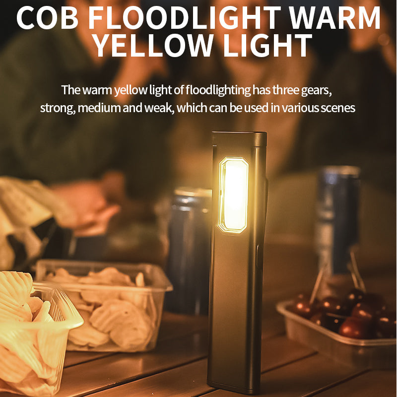 LED Keychain Flashlight USB-C Rechargeable 450Lm Portable Mini Torch Light Pocket Lantern Flood Work Light With Magnet