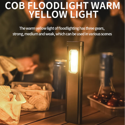 LED Keychain Flashlight USB-C Rechargeable 450Lm Portable Mini Torch Light Pocket Lantern Flood Work Light With Magnet