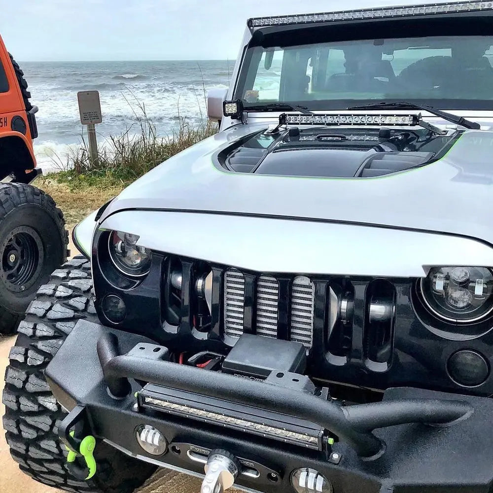 Offroad Car Single Row Slim LED Light Bar For Jeep SUV Pickup 4X4 Truck Hood Bumper LED Bar Fog Driving Lamp