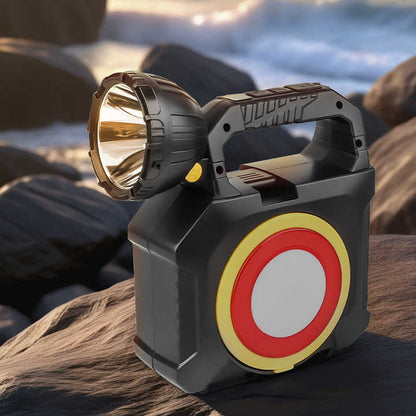 Portable Solar Flashlight USB Rechargeable Auto Repair Torch Built-in Screwdriver, Tape Measure, Hardware Emergency Set of Tools