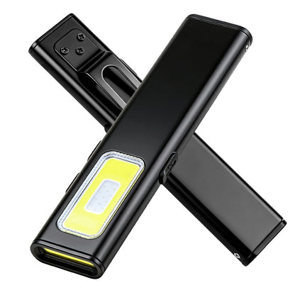 Multifunctional COB LED Flashlight Alarm 8-in-1 USB Rechargeable Aluminum Alloy IP44 600-1000 Lumens Diving EDC Magnetic Work X615B