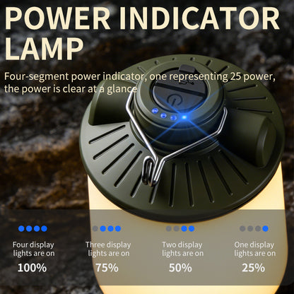 Multifunctional Outdoor Camping Lantern 36 LED RGB 3-in-1 Color Light Telescopic USB C Rechargeable PC Material Camping Light SQ-G26