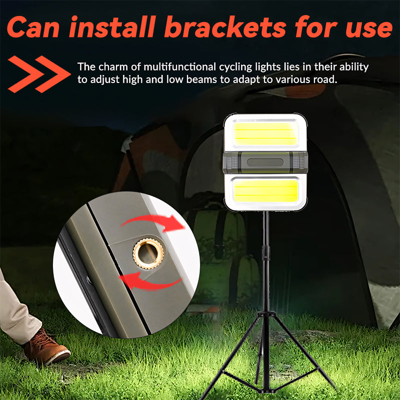 Multifunctional 180 COB LED Work Light Rechargeable 3000mAh Flashlight with Magnetic Stand Foldable Dimmable Portable Road Use T13