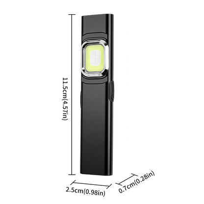 Ultra-Slim COB Work Light with Scale Magnetic Rechargeable Pen Clip Portable Mini EDC Flashlight for Car Camping Night Workshop X505