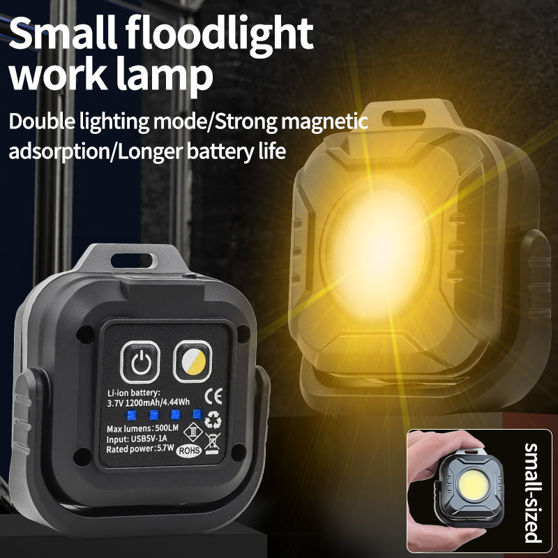 Super Bright COB Work Light Rechargeable Portable Flashlight LED Camping Lamp 360°Foldable Dimming Emergency Car Repairing Lamp