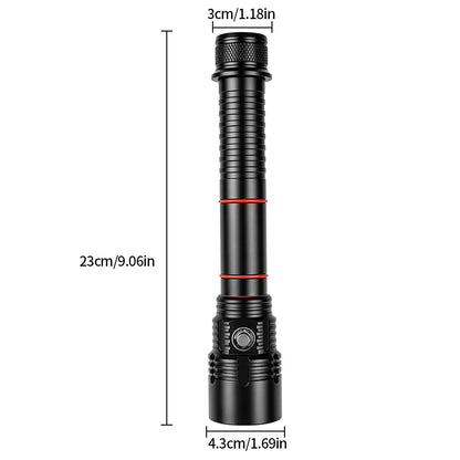 1500lm Diving Flashlight IPX8 Waterproof Scuba Light 30m Under Water Deep Sea Cave at Night 6000mah 21700 Battery Diving Light D702