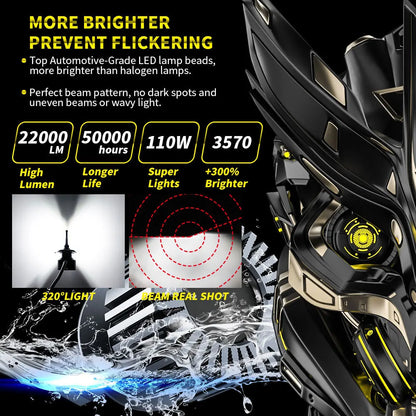 Car Auto Parts Headlight Bulbs Auto Headlamp Fog Light 6500K Plug-N-Play Modified Lights For Luxury Cars