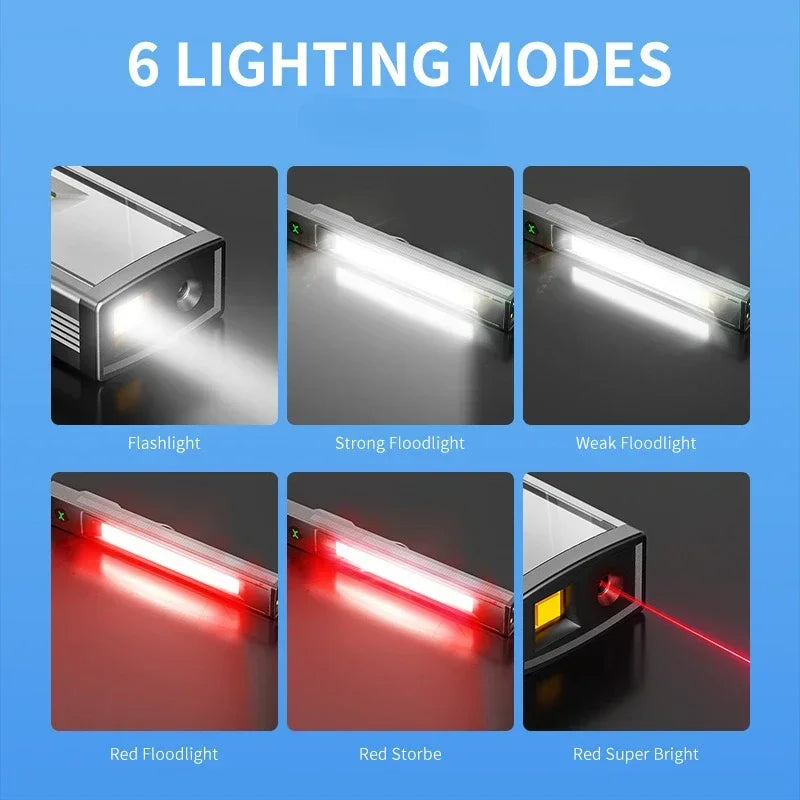 Super Bright LED Keychain Flashlight USB-C Rechargeable IPX4 Waterproof Mini Torch Light with Magnet,Gift for Men Dad Kids
