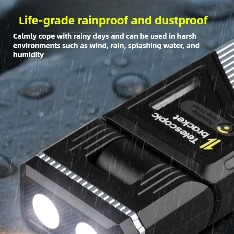 Outdoor Multi-Form Transformable Charging LED Light 180° Rotatable Stretchable Handheld Tent Magnetic Work Illumination