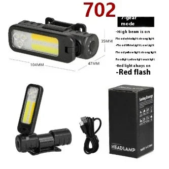 LED Rechargeable Headlamp High Bright Head Lamp With 6 Modes Headlight Waterproof Head Flashlight Camping Light