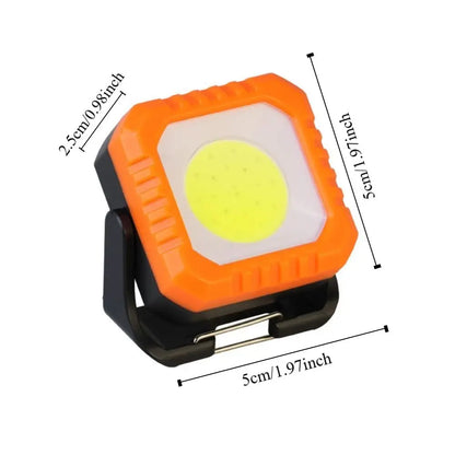 With Hook Mini Keychain Flashlight Strong Magnetic Adsorption Battery Level Display Floodlight Adjustable Bracket Waterproof