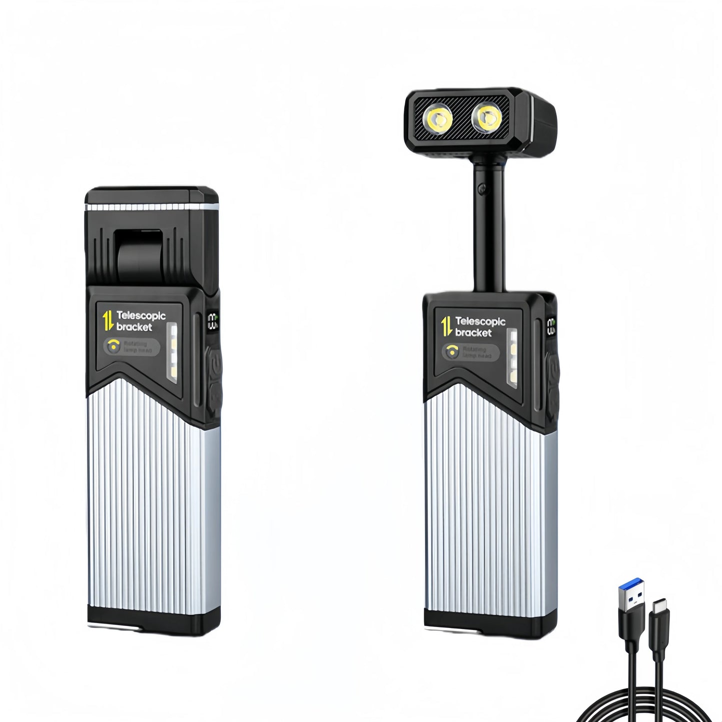 Outdoor Multi-Form Transformable Charging LED Light 180° Rotatable Stretchable Handheld Tent Magnetic Work Illumination