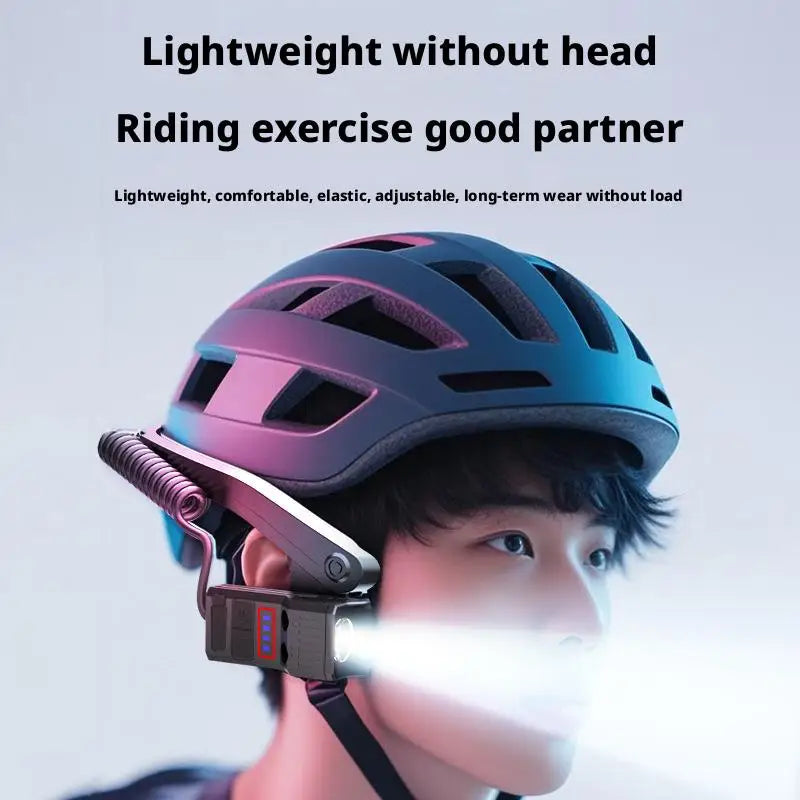 Rechargeable LED Headlight with Ear Sensing Technology Strong Light Lithium Battery Outdoor Night Running Fishing Flashlight