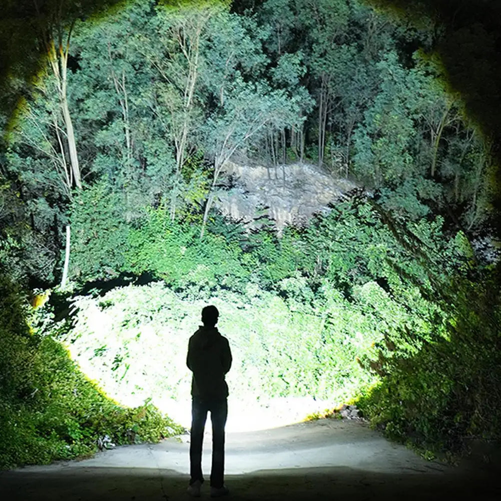 Mini Torch Power Bank Ultra Bright Tactical LED Flashlight Outdoor Lighting 5 Modes With USB Charging Cable