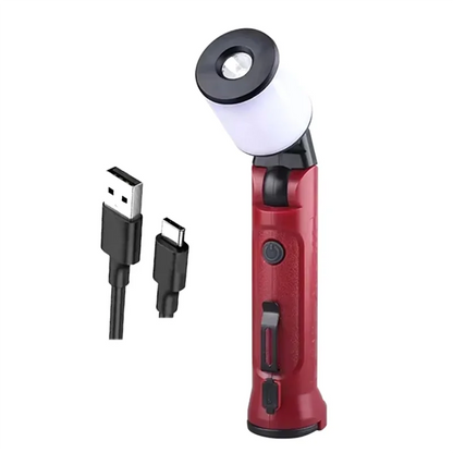 Portable Emergency Work Lights USB Rechargeable Folding Flashlight 180° Repair Spotlight Camping With Hanging Hook
