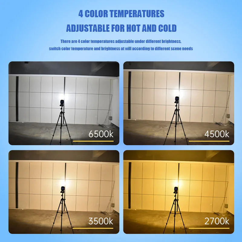 Work Light LED COB Camping Lamp USB Fast Charging Lantern Magnetic Power Bank Floodlight 5 Modes Waterproof