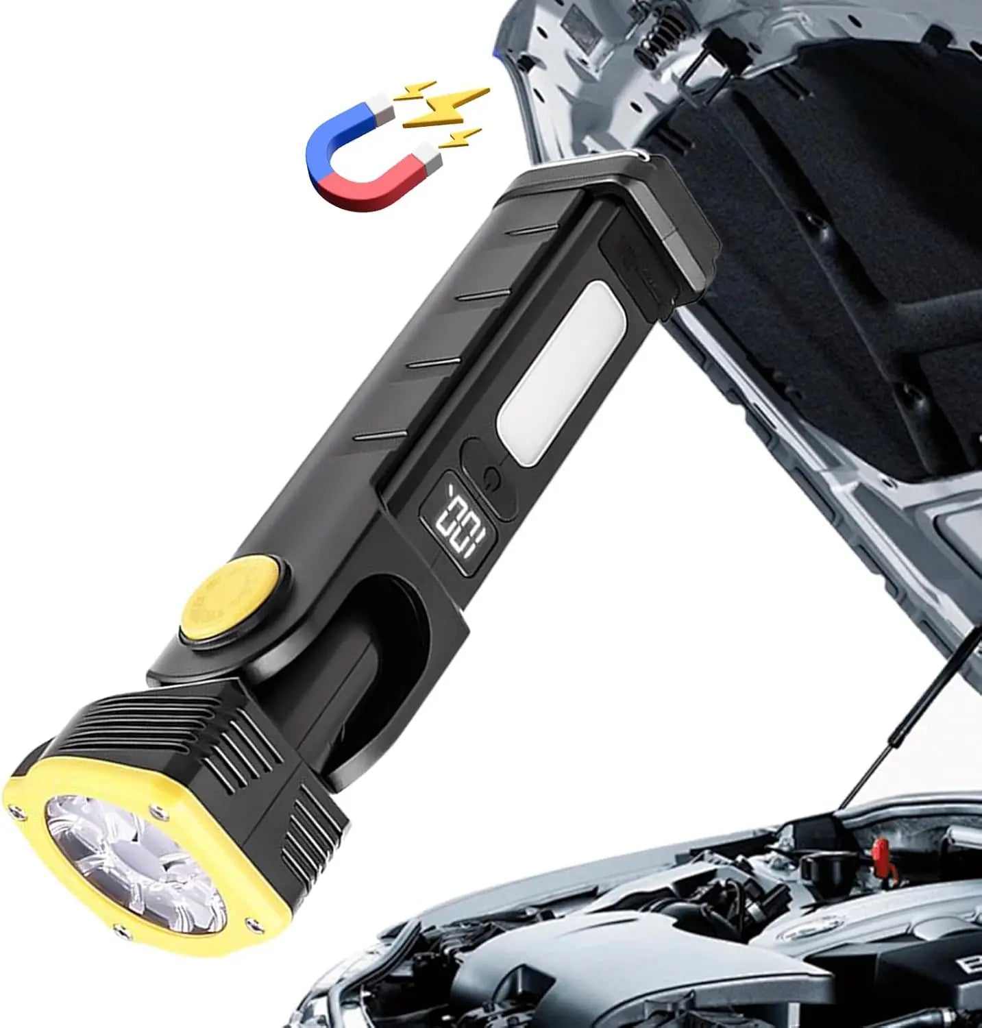 Multifunctiona LED Work Light Handheld Flashlight Built-in Battery Lamp Torch Rechargeable Emergency Car Inspection Lamp