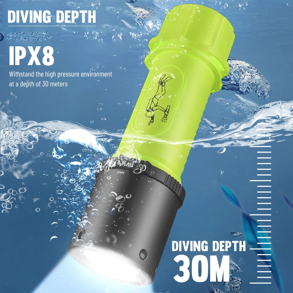 30M Diving Canister Flashlight 100M Range Torch Rechargeable Orcatorch Waterproof Nitecore Underwater Search Lantern