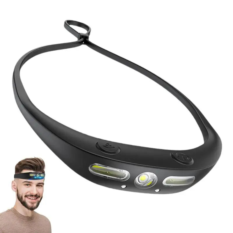 Silicone Sensor Headlamp Motion Sensor Headlamp Flashlight Waterproof USB Head Flashlight Long Standby Headlight For Camping